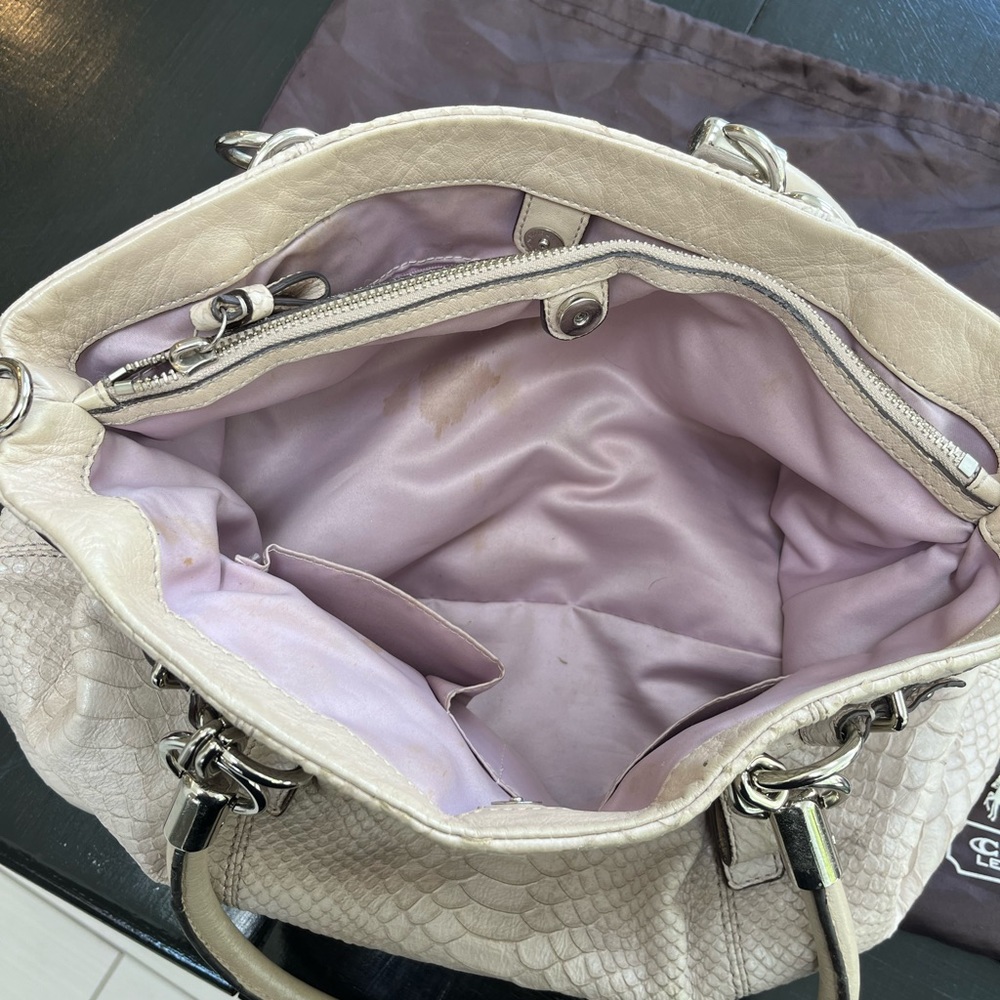 ✨Rare Find✨ Vintage Authentic Limited Edition Coach Embossed Python Lilac Bag - Picture 10 of 11